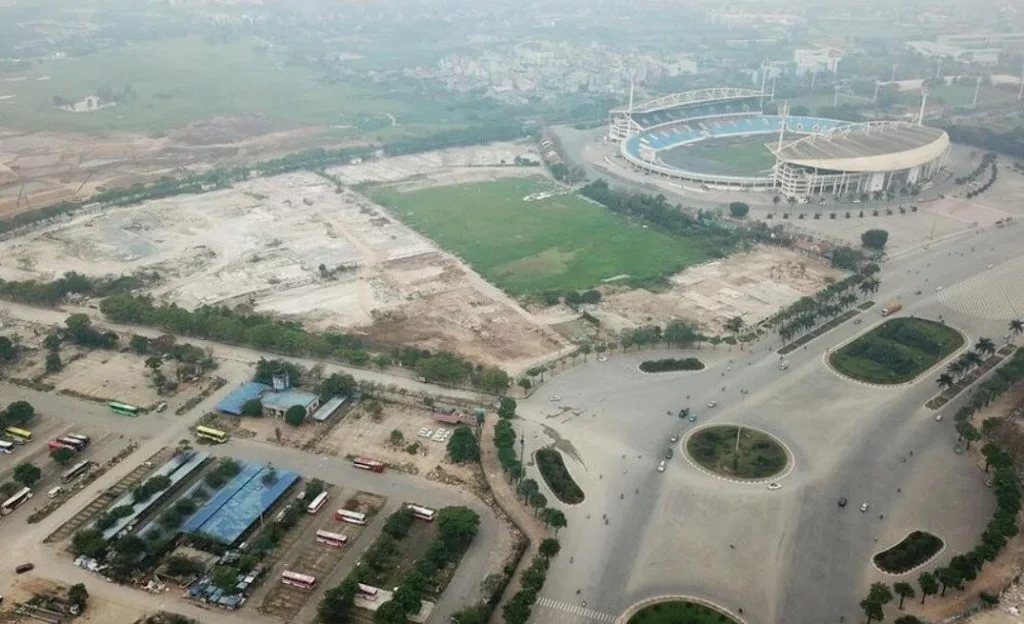 chuẩn bị mặt bằng thi công